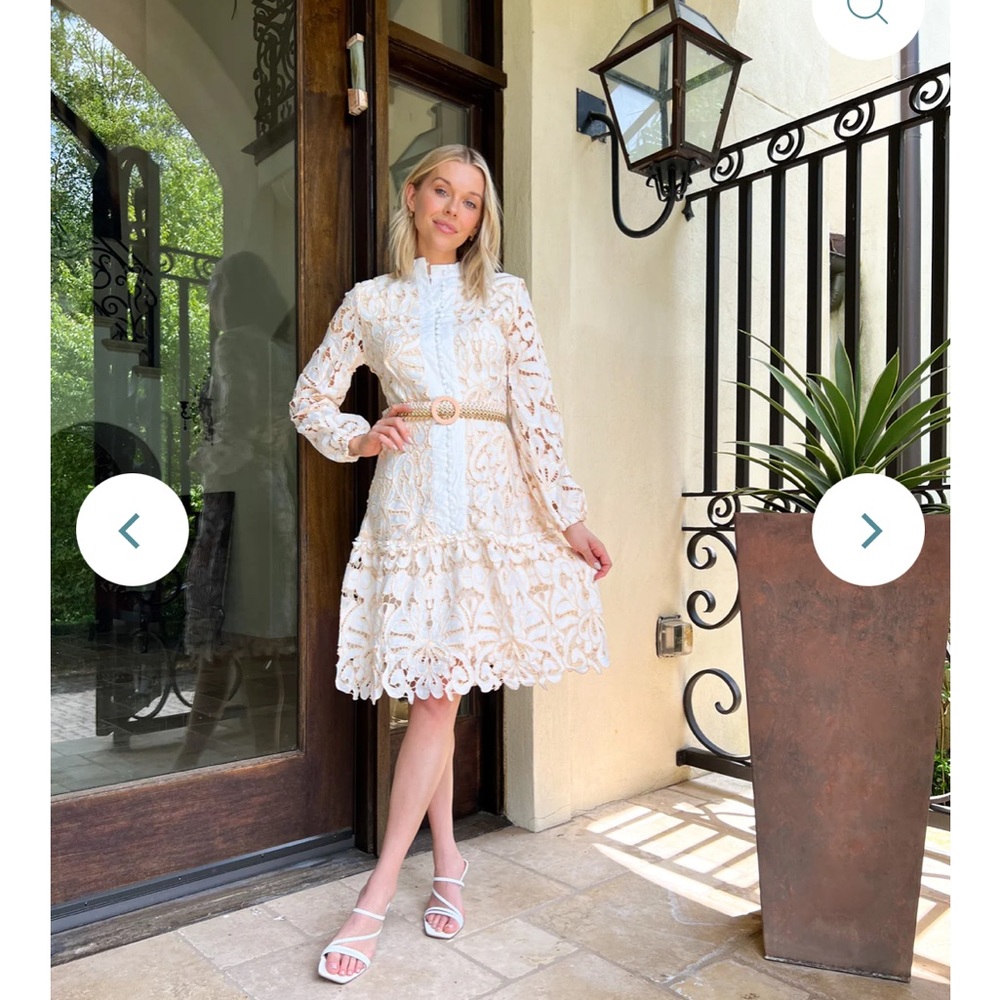 Shop dolly lace dreams dress size L in ivory NWT